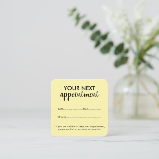 Trendy Modern Salon Appointment Reminder Card Terminkarte (Stehend Vorderseite)