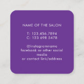 Trendy Modern Salon Appointment Reminder Card Terminkarte (Rückseite)