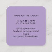 Trendy Modern Salon Appointment Reminder Card Terminkarte (Rückseite)