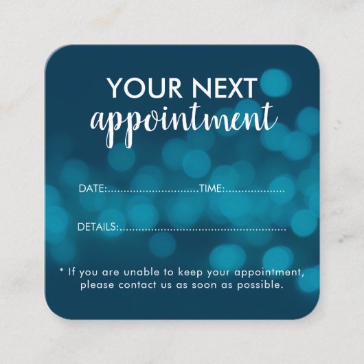 Trendy Modern Salon Appointment Reminder Card Terminkarte (Vorderseite)