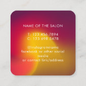 Trendy Modern Salon Appointment Reminder Card Terminkarte (Rückseite)