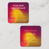 Trendy Modern Salon Appointment Reminder Card Terminkarte (Vorne/Hinten)