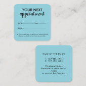Trendy Modern Salon Appointment Reminder Card Terminkarte (Vorne/Hinten)