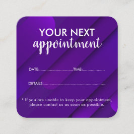 Trendy Modern Salon Appointment Reminder Card Terminkarte
