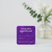 Trendy Modern Salon Appointment Reminder Card Terminkarte (Stehend Vorderseite)