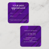 Trendy Modern Salon Appointment Reminder Card Terminkarte (Vorne/Hinten)