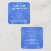 Trendy Modern Salon Appointment Reminder Card Terminkarte (Vorne/Hinten)