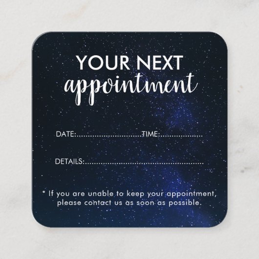 Trendy Modern Salon Appointment Reminder Card Terminkarte (Vorderseite)