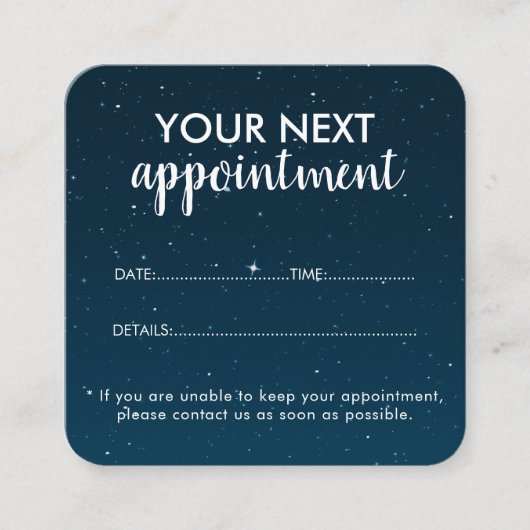 Trendy Modern Salon Appointment Reminder Card Terminkarte (Vorderseite)