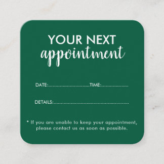 Trendy Modern Salon Appointment Reminder Card Terminkarte
