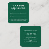 Trendy Modern Salon Appointment Reminder Card Terminkarte (Vorne/Hinten)