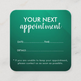 Trendy Modern Salon Appointment Reminder Card Terminkarte