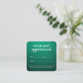 Trendy Modern Salon Appointment Reminder Card Terminkarte (Stehend Vorderseite)