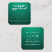 Trendy Modern Salon Appointment Reminder Card Terminkarte (Vorne/Hinten)