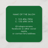 Trendy Modern Salon Appointment Reminder Card Terminkarte (Rückseite)