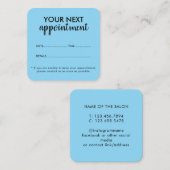 Trendy Modern Salon Appointment Reminder Card Terminkarte (Vorne/Hinten)