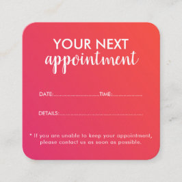 Trendy Modern Salon Appointment Reminder Card Terminkarte