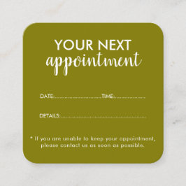 Trendy Modern Salon Appointment Reminder Card Terminkarte