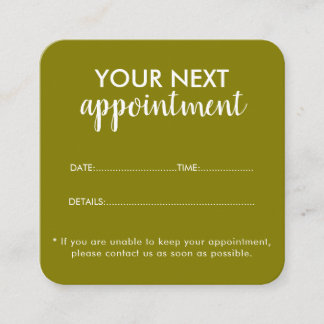 Trendy Modern Salon Appointment Reminder Card Terminkarte