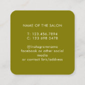 Trendy Modern Salon Appointment Reminder Card Terminkarte (Rückseite)
