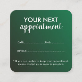 Trendy Modern Salon Appointment Reminder Card Terminkarte