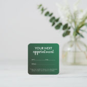 Trendy Modern Salon Appointment Reminder Card Terminkarte (Stehend Vorderseite)