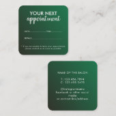 Trendy Modern Salon Appointment Reminder Card Terminkarte (Vorne/Hinten)