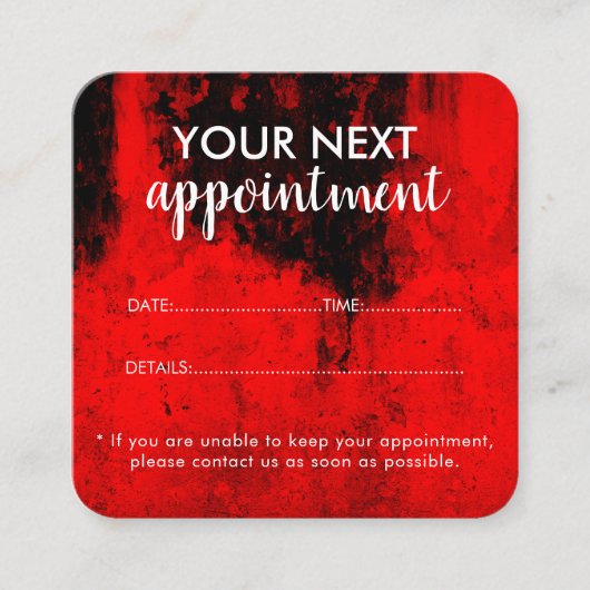 Trendy Modern Salon Appointment Reminder Card Terminkarte (Vorderseite)