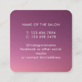 Trendy Modern Salon Appointment Reminder Card Terminkarte (Rückseite)