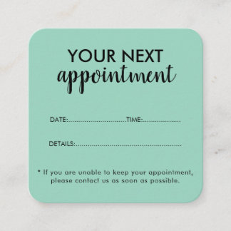 Trendy Modern Salon Appointment Reminder Card Terminkarte