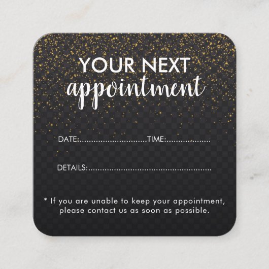 Trendy Modern Salon Appointment Reminder Card Terminkarte (Vorderseite)