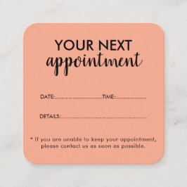 Trendy Modern Salon Appointment Reminder Card Terminkarte