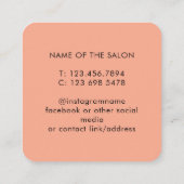Trendy Modern Salon Appointment Reminder Card Terminkarte (Rückseite)