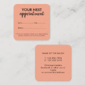 Trendy Modern Salon Appointment Reminder Card Terminkarte (Vorne/Hinten)