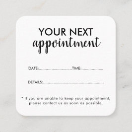 Trendy Modern Salon Appointment Reminder Card Terminkarte