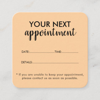 Trendy Modern Salon Appointment Reminder Card Terminkarte