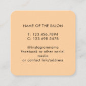 Trendy Modern Salon Appointment Reminder Card Terminkarte (Rückseite)