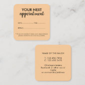 Trendy Modern Salon Appointment Reminder Card Terminkarte (Vorne/Hinten)