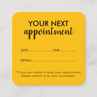 Trendy Modern Salon Appointment Reminder Card Terminkarte