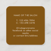 Trendy Modern Salon Appointment Reminder Card Terminkarte (Rückseite)