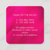 Trendy Modern Salon Appointment Reminder Card Terminkarte (Rückseite)