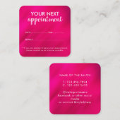Trendy Modern Salon Appointment Reminder Card Terminkarte (Vorne/Hinten)