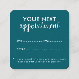 Trendy Modern Salon Appointment Reminder Card Terminkarte