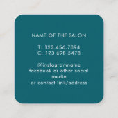 Trendy Modern Salon Appointment Reminder Card Terminkarte (Rückseite)