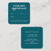 Trendy Modern Salon Appointment Reminder Card Terminkarte (Vorne/Hinten)