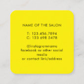 Trendy Modern Salon Appointment Reminder Card Terminkarte (Rückseite)