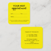 Trendy Modern Salon Appointment Reminder Card Terminkarte (Vorne/Hinten)