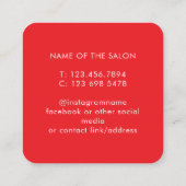 Trendy Modern Salon Appointment Reminder Card Terminkarte (Rückseite)