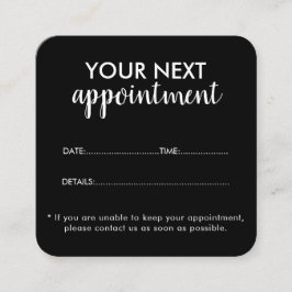 Trendy Modern Salon Appointment Reminder Card Terminkarte