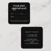 Trendy Modern Salon Appointment Reminder Card Terminkarte (Vorne/Hinten)